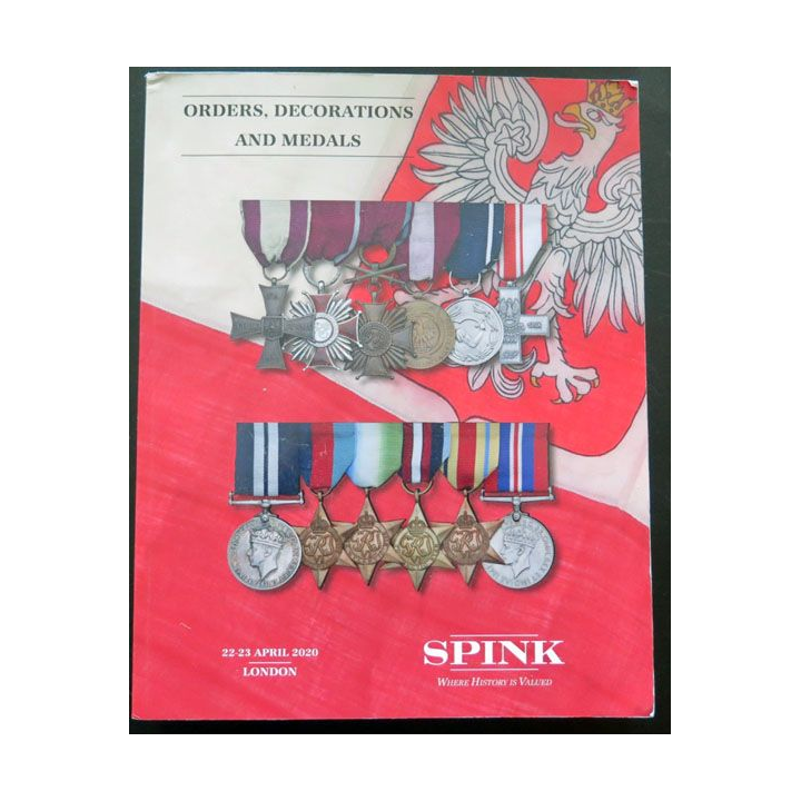 SPINK catalogue  avril 2020 décorations anglaises et du monde entier