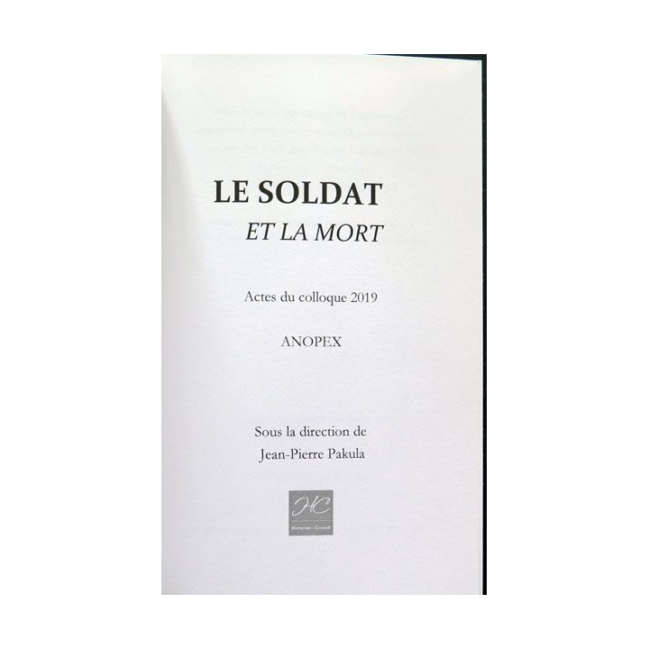 ANOPEX  Le soldat et la Mort Actes du Colloque 2019 