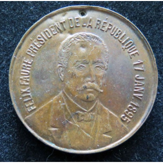 médaille du Voyage du Président Félix Faure en 1896 en BRETAGNE