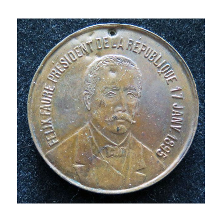 médaille du Voyage du Président Félix Faure en 1896 en BRETAGNE