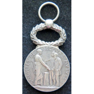 médaille d'argent des sociétés de secours mutuels attribuée en 1900