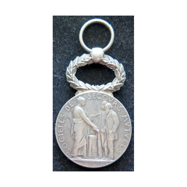 médaille d'argent des sociétés de secours mutuels attribuée en 1900