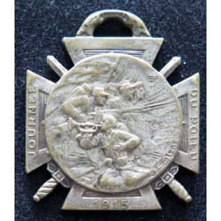 JOURNEE 1915  :  médaille métallique de la journée du poilu 1915