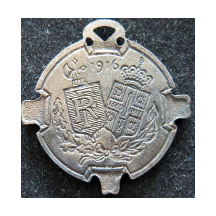 médaille en métal épais argenté de la journée Gloire aux Serbes 1916