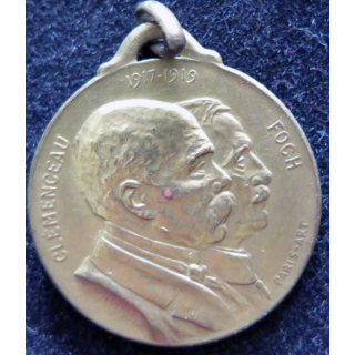 Médaille Au Bon Marché de Clémenceau  et du Maréchal Foch 1917-1919