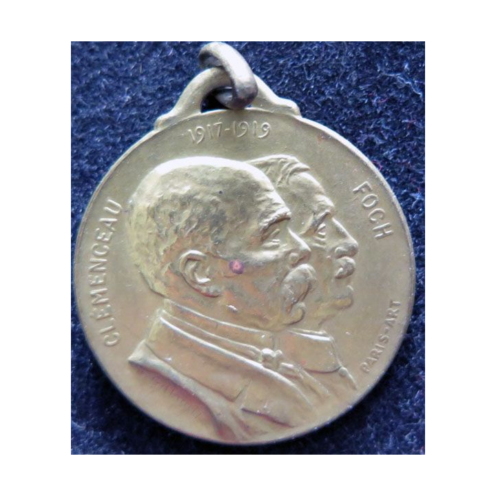 Médaille Au Bon Marché de Clémenceau  et du Maréchal Foch 1917-1919