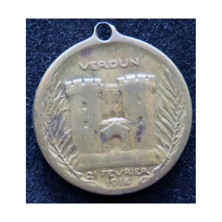 médaille de Verdun 21 février 1916 type Vernier en bronze sans ruban