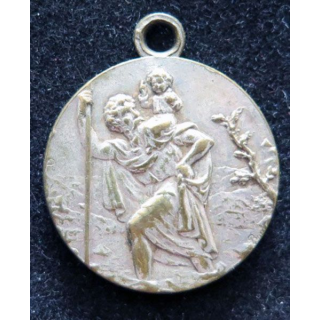 FRANCE : médaille de Saint Christophe en métal argenté