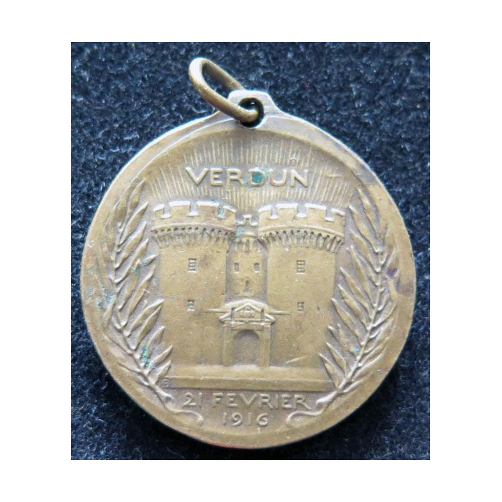 médaille de Verdun 21 février 1916 type Vernier en bronze sans ruban
