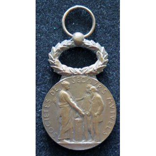 FRANCE : médaille d'honneur de la mutualité du ministère du travail et de la prévoyance sociale en bronze sans ruban