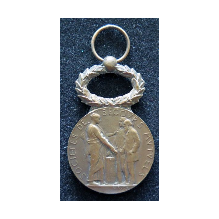 FRANCE : médaille d'honneur de la mutualité du ministère du travail et de la prévoyance sociale en bronze sans ruban