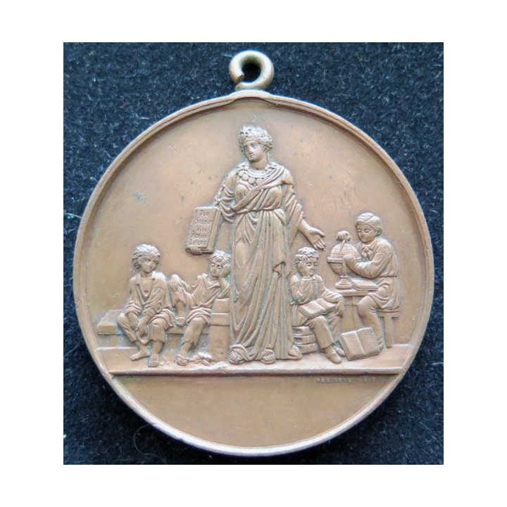FRANCE : médaille de la caisse des écoles 20 juin 1886 Mairie de Clichy