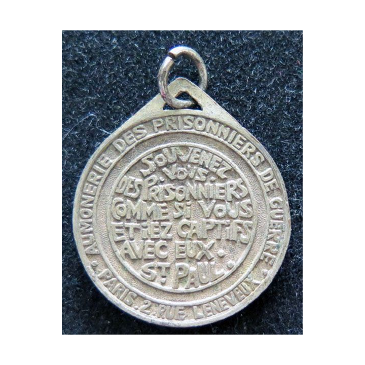 médaille de l'aumonerie des prisonniers de guerre diamètre 2,6 cm