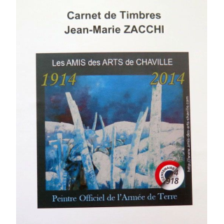 4 timbres Jean-Marie Zacchi Peintre officiel armée de terre 1914 2014