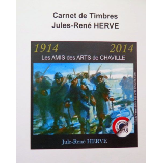 FRANCE : carnet de 4 timbres de Jules René Hervé centenaire 1914 2014