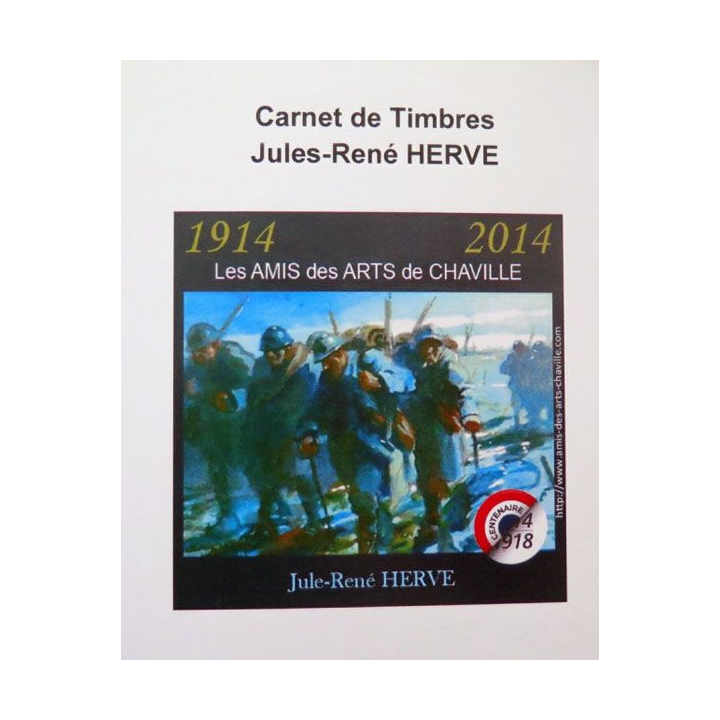 FRANCE : carnet de 4 timbres de Jules René Hervé centenaire 1914 2014