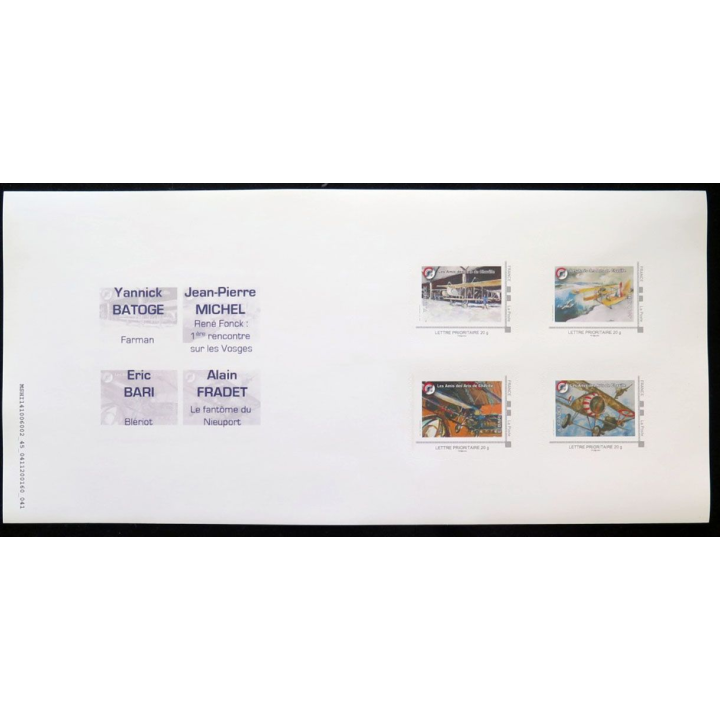 4 timbres des peintres officiels Air et Espace centenaire 1914 2014