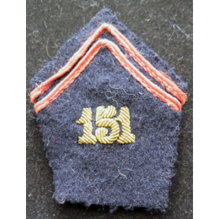 soutache de col du 151° régiment d'infanterie en cannetille
