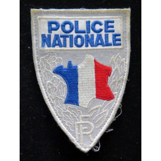 POLICE : Insigne tissu de la police nationale 6,5 x 9,5 cm