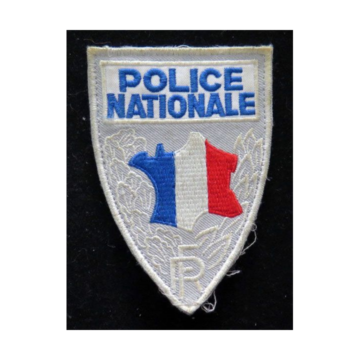 POLICE : Insigne tissu de la police nationale 6,5 x 9,5 cm