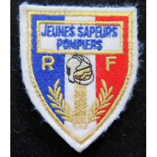 insigne tissu des jeunes sapeurs pompiers de hauteur 8 cm