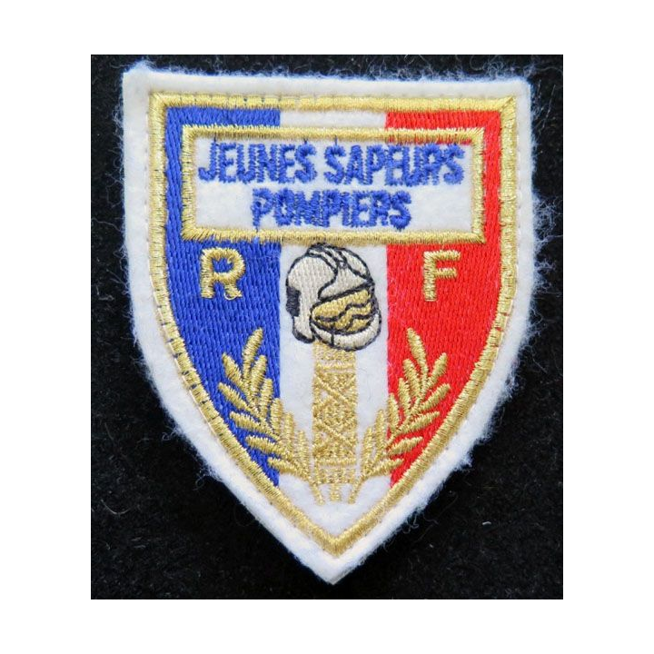 insigne tissu des jeunes sapeurs pompiers de hauteur 8 cm
