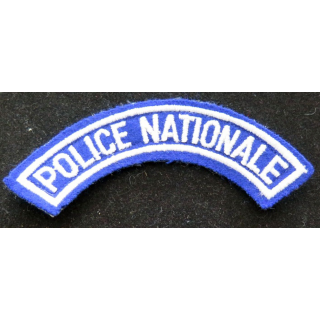 bande d'épaule de la police nationale 12 cm de largeur sur scratch