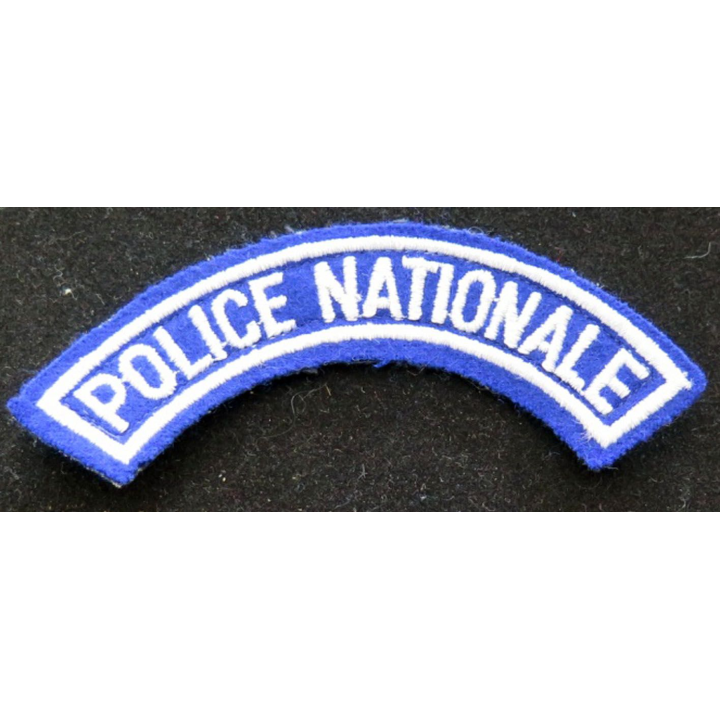 bande d'épaule de la police nationale 12 cm de largeur sur scratch