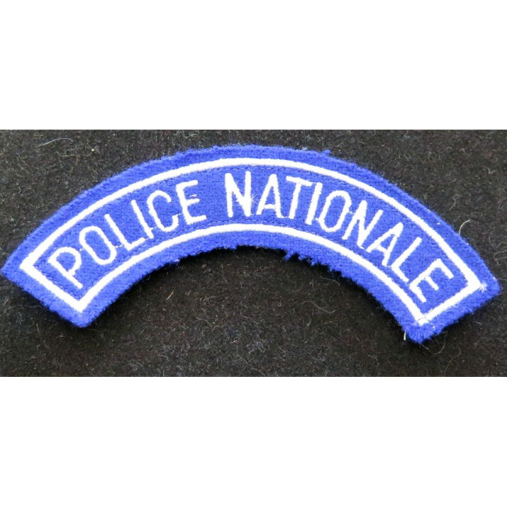 bande d'épaule de la police nationale 12 cm de largeur sur scratch