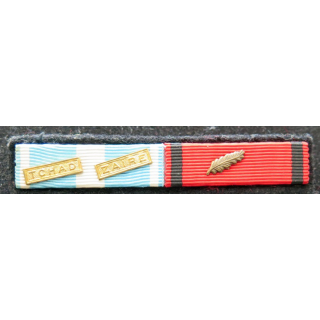 MILITARIA : barrette de rappel de 2 décorations de la Légion
