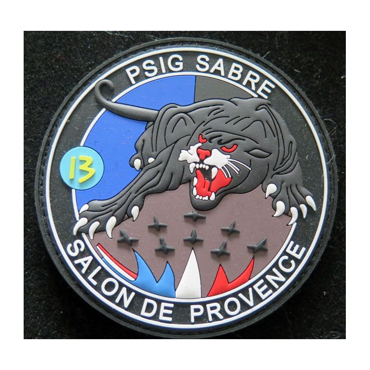 Insigne tissu caoutchouté PSIG SABRE gendarmerie de Salon de Provence
