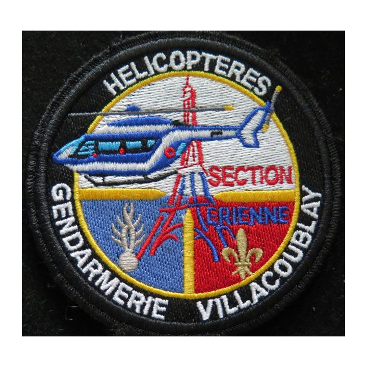 patch écusson tissu d'escadron d'hélicoptères gendarmerie Villacoublay