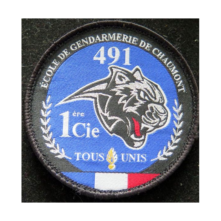 Insigne patch écusson 1° compagnie promo 491 gendarmerie de Chaumont