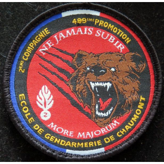 Insigne patch écusson 2° compagnie 489° promo gendarmerie de Chaumont