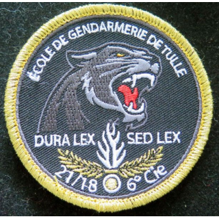 Insigne patch écusson 6° compagnie 21/18 promo gendarmerie de Tulle