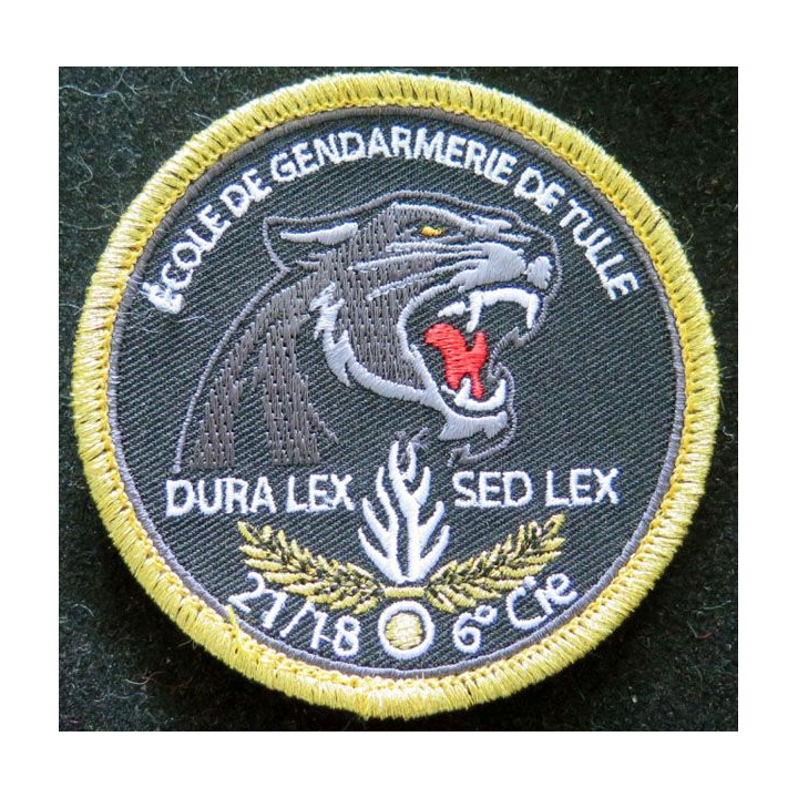 Insigne patch écusson 6° compagnie 21/18 promo gendarmerie de Tulle