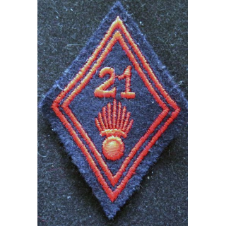 LOSANGE DE BRAS MODÈLE 45 :  21° régiment d'infanterie troupe