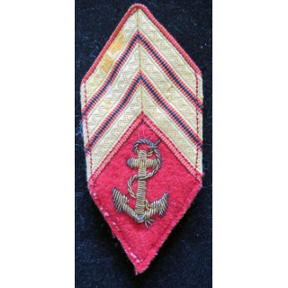 LOSANGE DE BRAS MODÈLE 45 : sergent chef de l'artillerie coloniale en canetille
