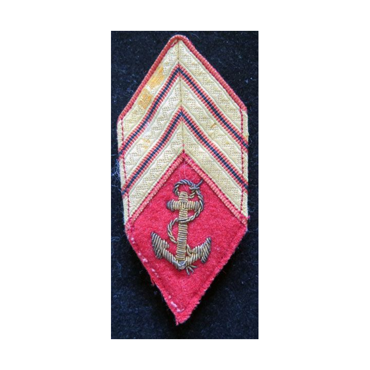 LOSANGE DE BRAS MODÈLE 45 : sergent chef de l'artillerie coloniale en canetille