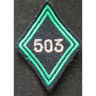 losange de bras modèle 45 :  503° régiment de chars de combat cadre