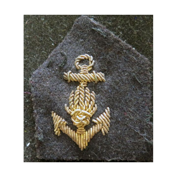 SOUTACHE : insigne de col de la gendarmerie maritime en canetille