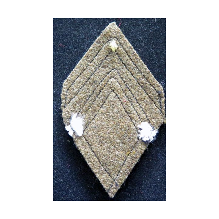 SOUTACHE : insigne de col de gendarme avec 1 galon marron 
