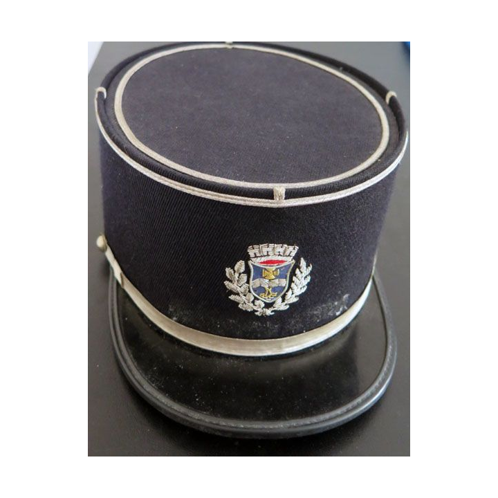 Vieux Képi de de police municipale de la ville insigne en cannetille