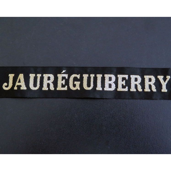 MARINE : bande de bachi de marin " JAURÉGUIBERRY " longueur 65 cm