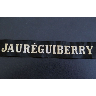 MARINE : bande de bachi de marin " JAURÉGUIBERRY " longueur 65 cm