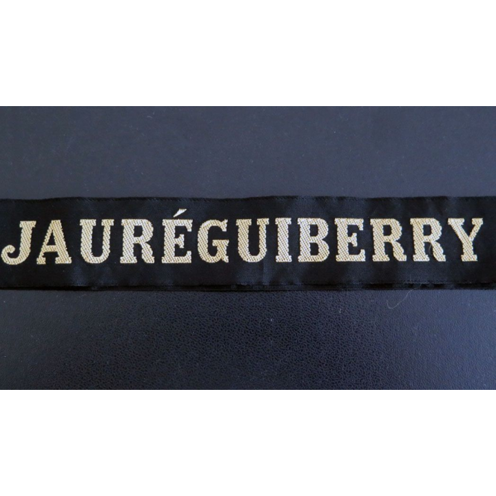 MARINE : bande de bachi de marin " JAURÉGUIBERRY " longueur 65 cm