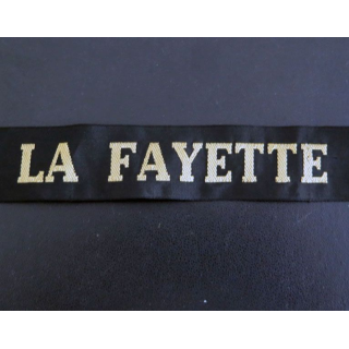 MARINE : bande de bachi de marin "LA FAYETTE " longueur 65 cm