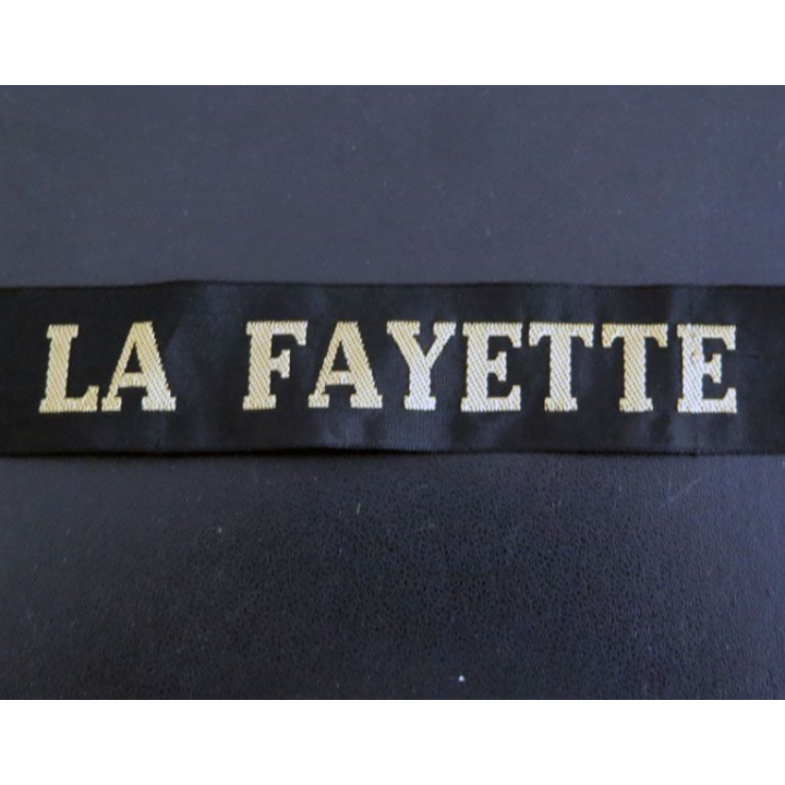 MARINE : bande de bachi de marin "LA FAYETTE " longueur 65 cm