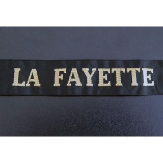 MARINE : bande de bachi de marin "LA FAYETTE " longueur 65 cm