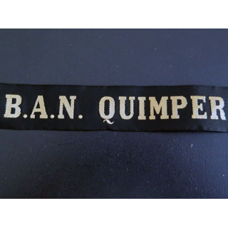MARINE : bande de bachi de marin B.A.N. QUIMPER longueur 65 cm